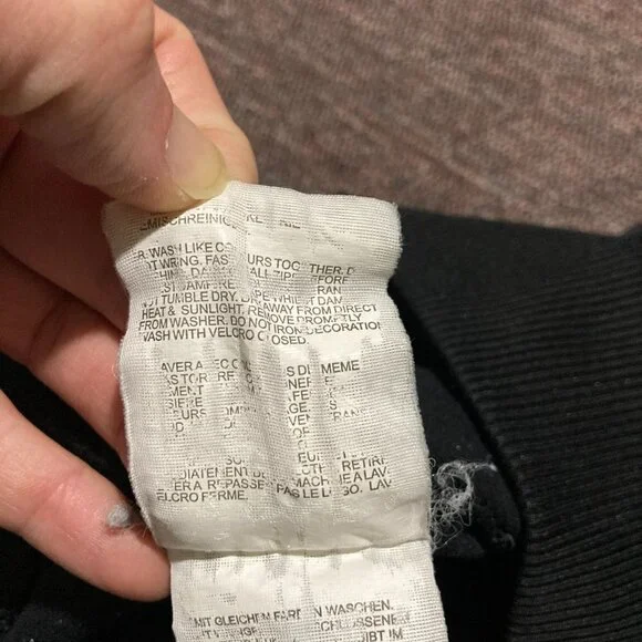 Bench Full Zip Track Jacket Embroidered Spellout Black Grey Zipper Pockets Small - Picture 10 of 13